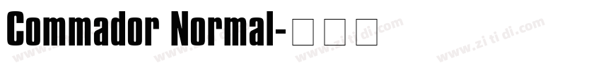 Commador Normal字体转换